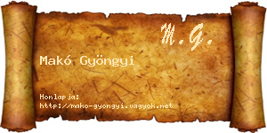Makó Gyöngyi névjegykártya